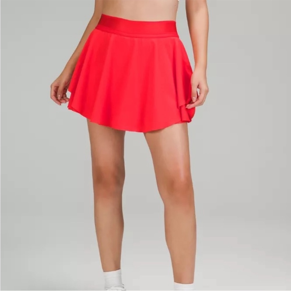 Lululemon Court Rival Skirt Carnation Red 6 ‘long’